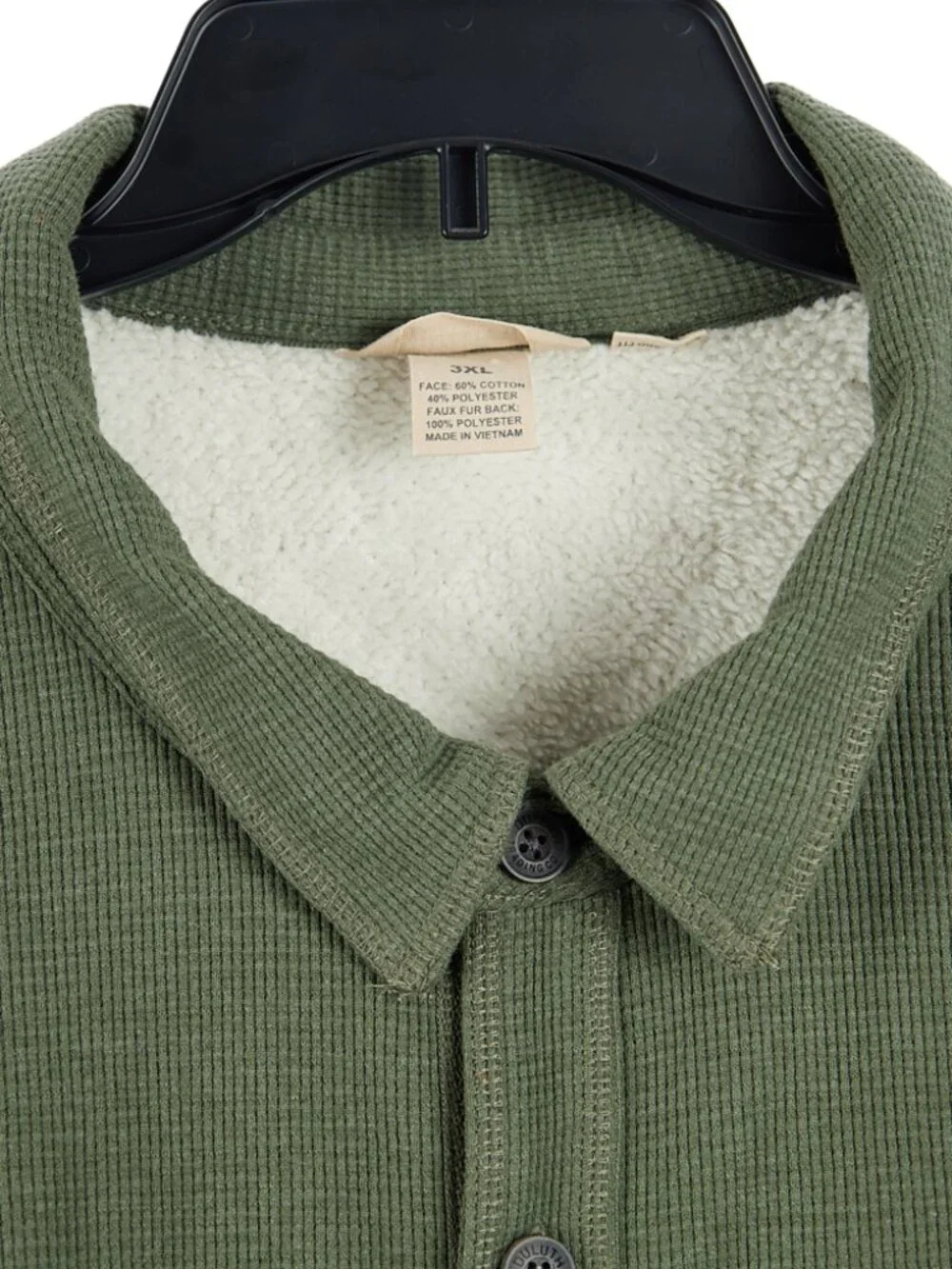 Duluth Trading Co Green Sherpa Lined Shirt Jacket Men's 3XL